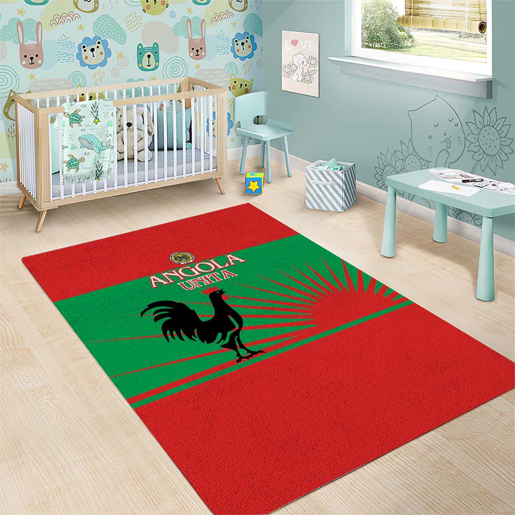 Angola Area Rug UNITA  Party Flag Style