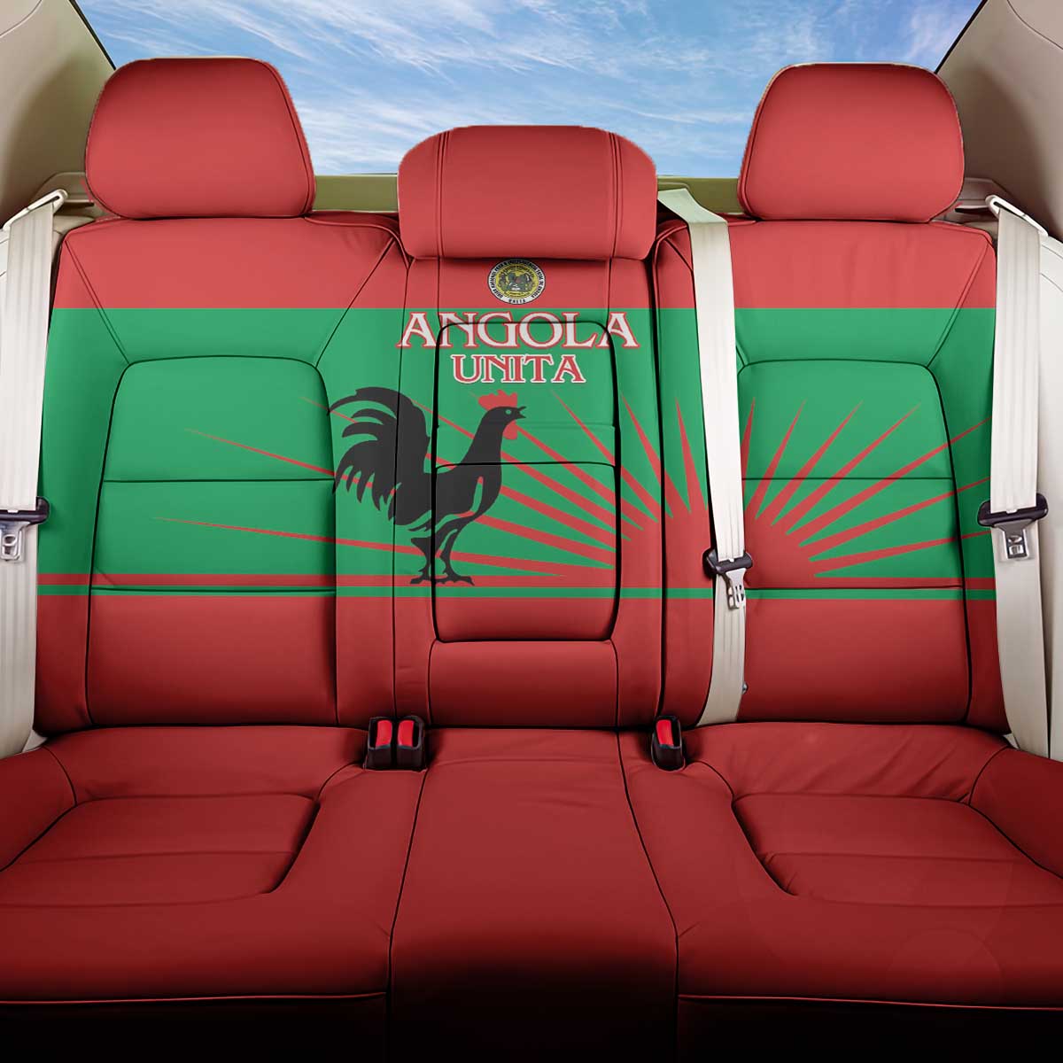Angola Back Car Seat Cover UNITA  Party Flag Style