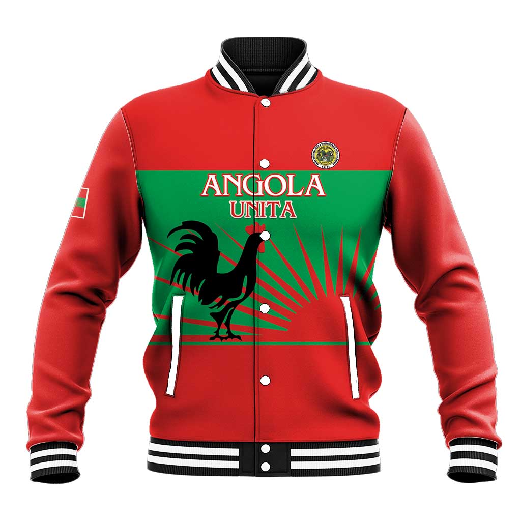 Personalized Angola Baseball Jacket UNITA  Party Flag Style