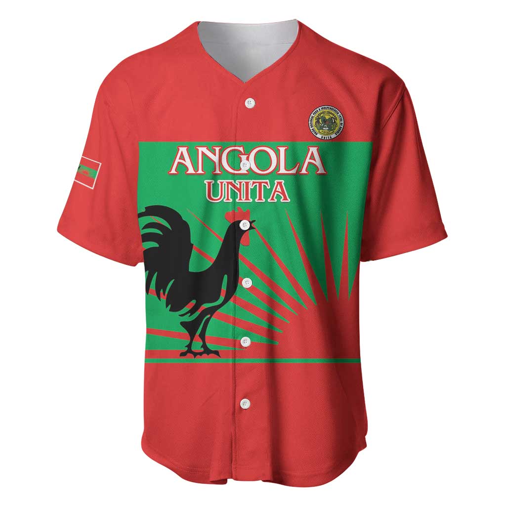 Personalized Angola Baseball Jersey UNITA  Party Flag Style
