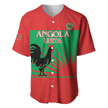 Personalized Angola Baseball Jersey UNITA  Party Flag Style