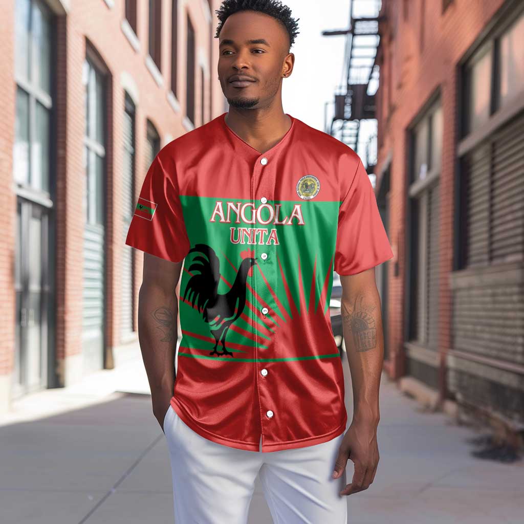 Personalized Angola Baseball Jersey UNITA  Party Flag Style
