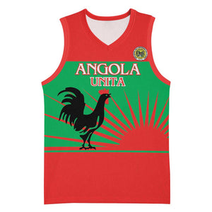 Personalized Angola Basketball Jersey UNITA  Party Flag Style - African Pride