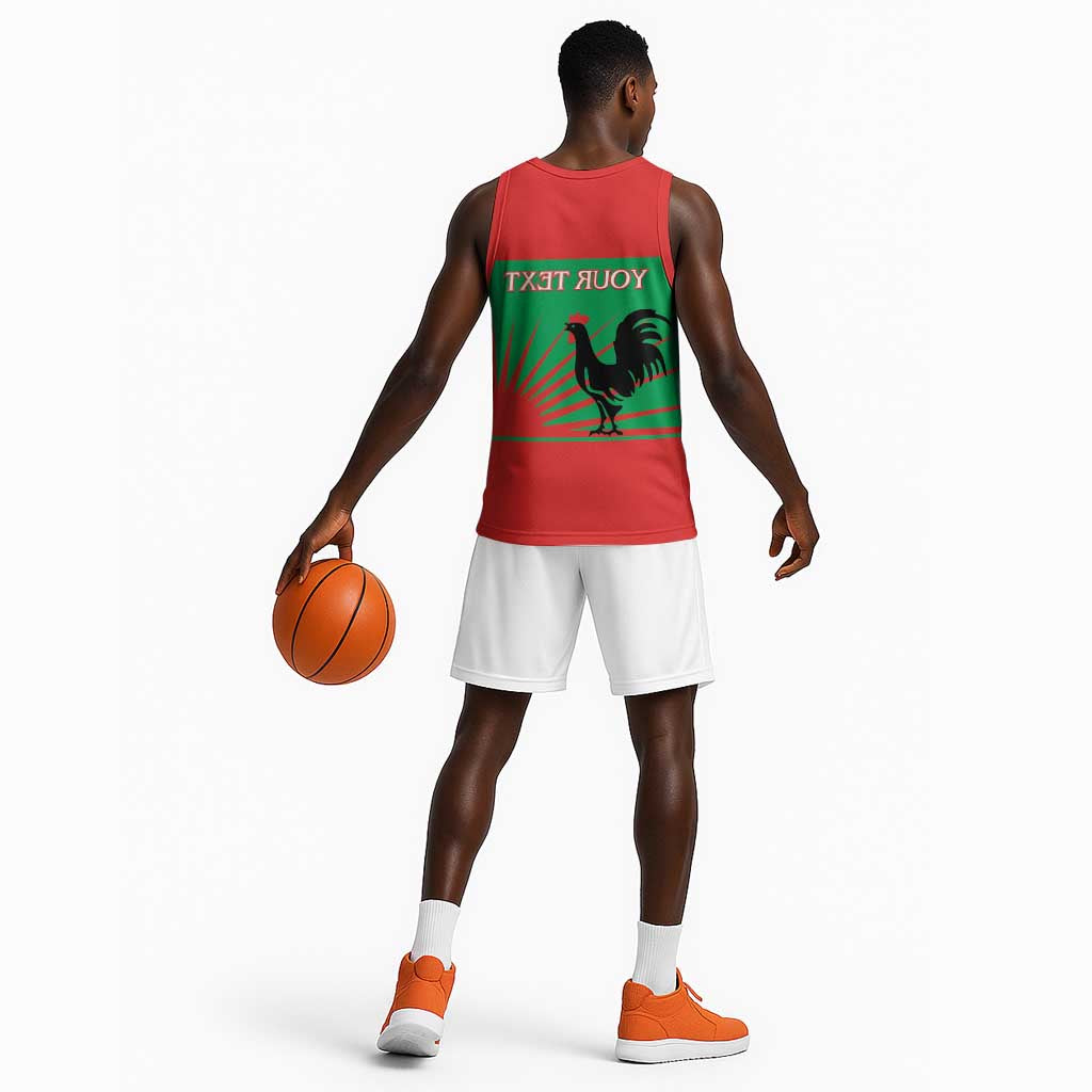 Personalized Angola Basketball Jersey UNITA  Party Flag Style - African Pride