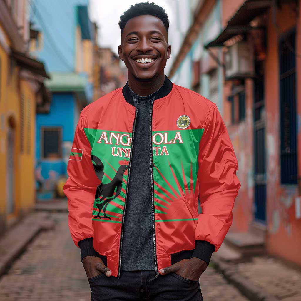 Personalized Angola Bomber Jacket UNITA  Party Flag Style
