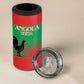 Personalized Angola 4 in 1 Can Cooler Tumbler UNITA  Party Flag Style
