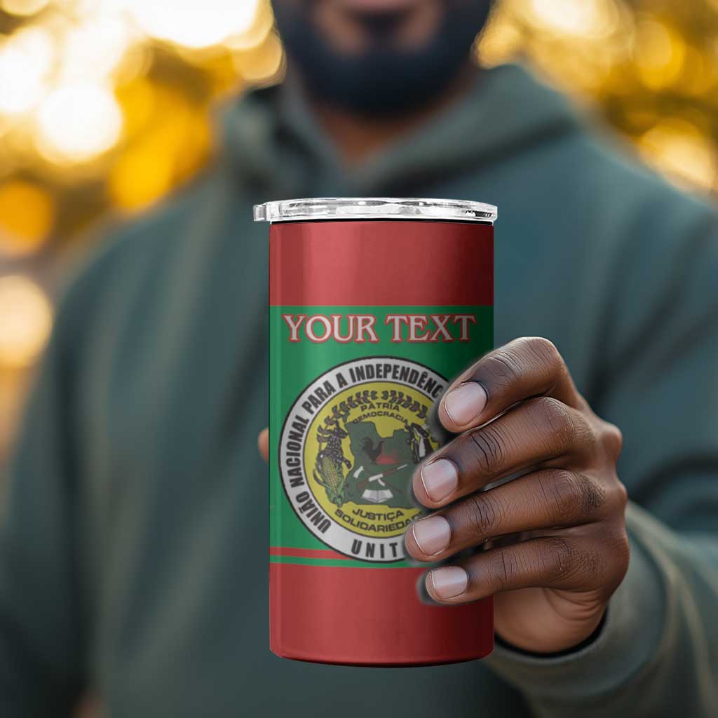 Personalized Angola 4 in 1 Can Cooler Tumbler UNITA  Party Flag Style