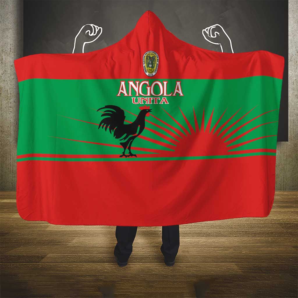 Angola Hooded Blanket UNITA  Party Flag Style