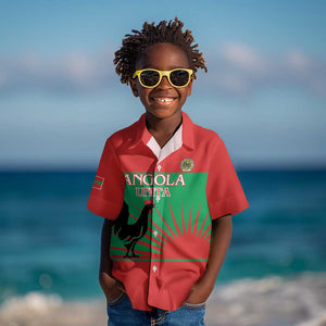 Personalized Angola Kid Hawaiian Shirt UNITA  Party Flag Style
