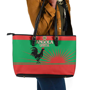 Angola Leather Tote Bag UNITA  Party Flag Style