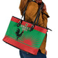 Angola Leather Tote Bag UNITA  Party Flag Style