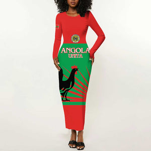 Personalized Angola Long Sleeve Bodycon Dress UNITA  Party Flag Style