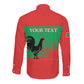 Personalized Angola Long Sleeve Button Shirt UNITA  Party Flag Style