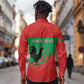 Personalized Angola Long Sleeve Button Shirt UNITA  Party Flag Style