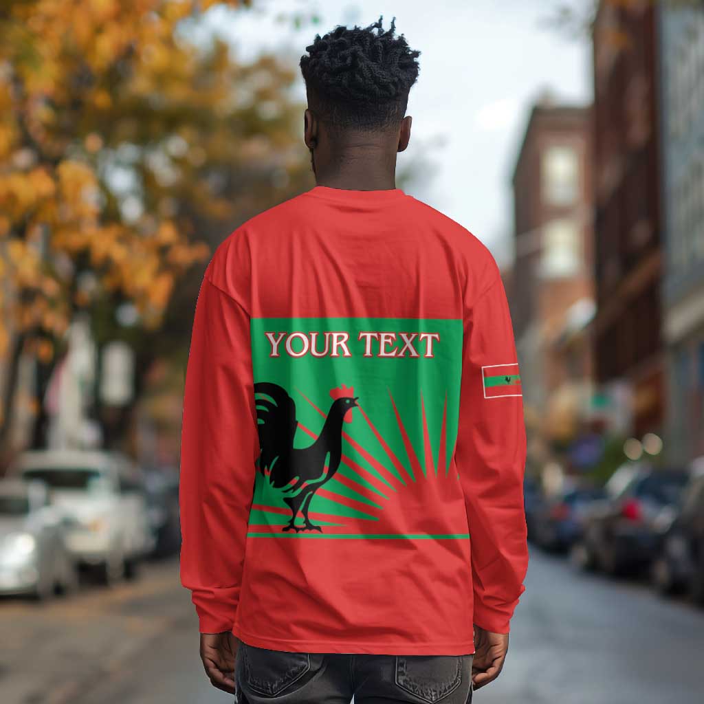 Personalized Angola Long Sleeve Shirt UNITA  Party Flag Style