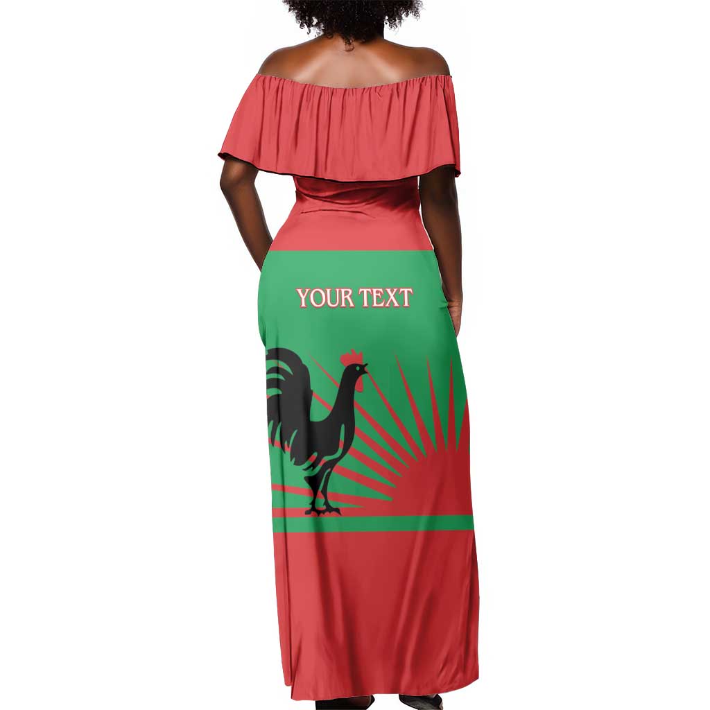 Personalized Angola Off Shoulder Maxi Dress UNITA  Party Flag Style