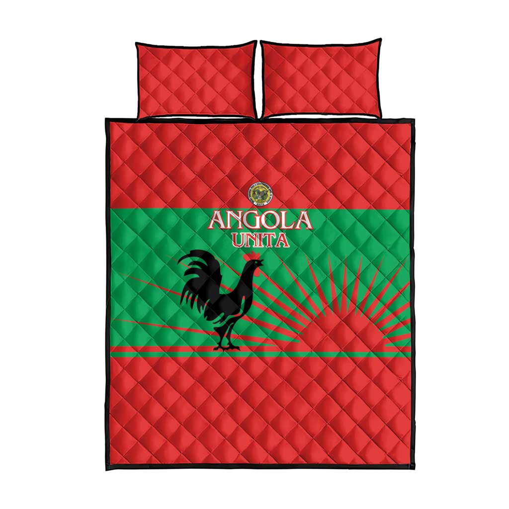 Angola Quilt Bed Set UNITA  Party Flag Style