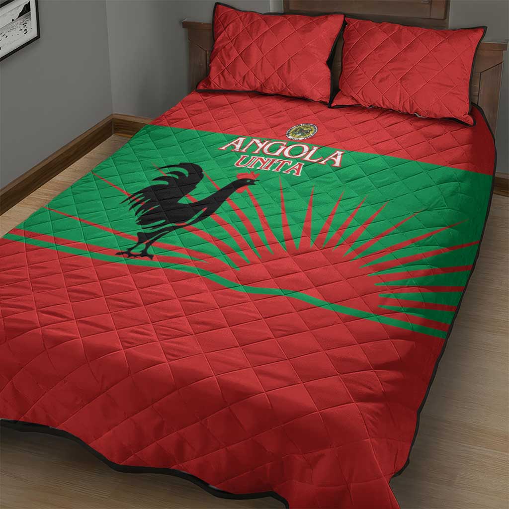 Angola Quilt Bed Set UNITA  Party Flag Style