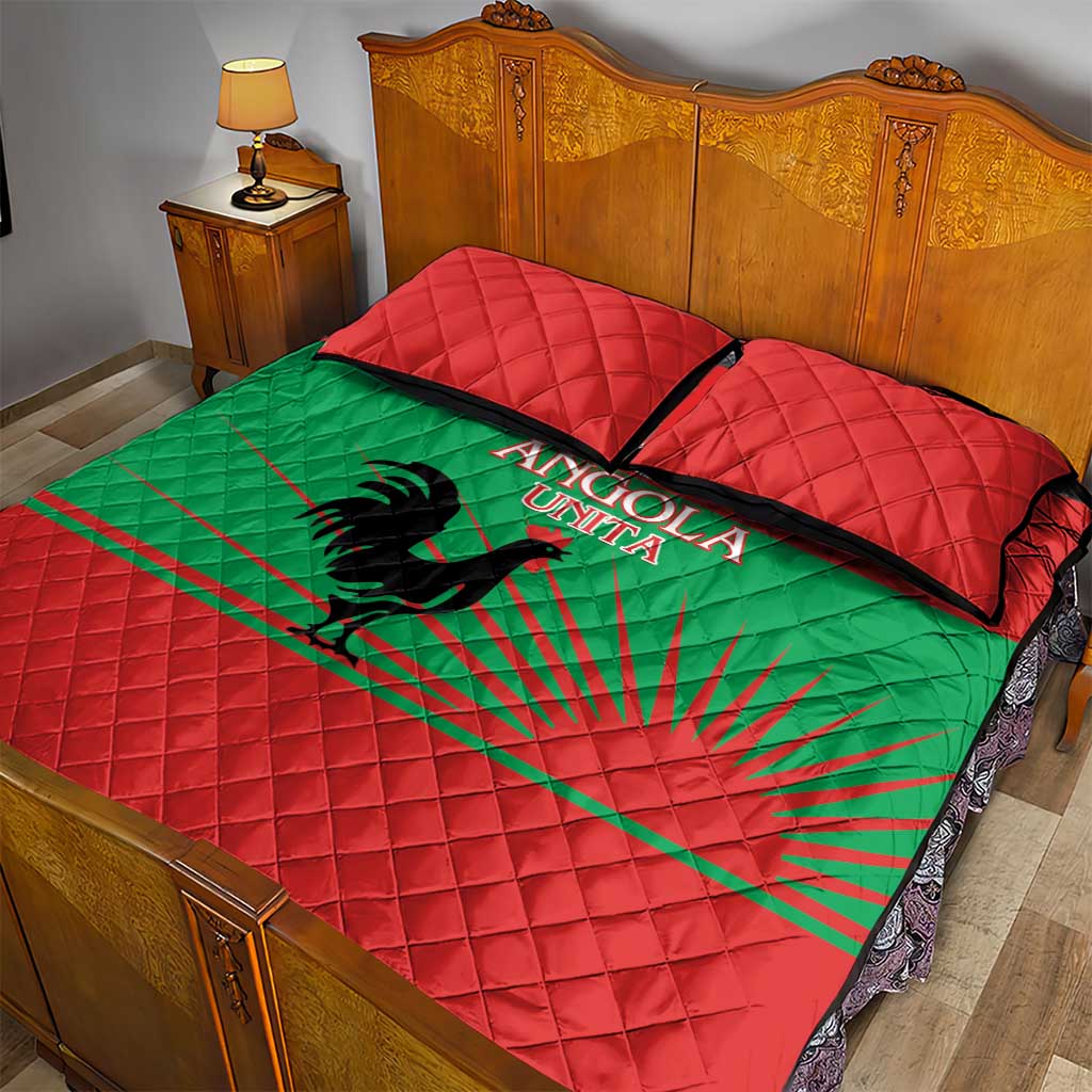 Angola Quilt Bed Set UNITA  Party Flag Style