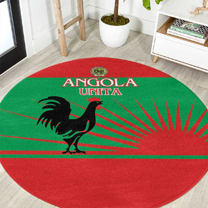 Angola Round Carpet UNITA  Party Flag Style