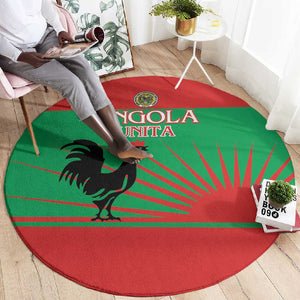 Angola Round Carpet UNITA  Party Flag Style