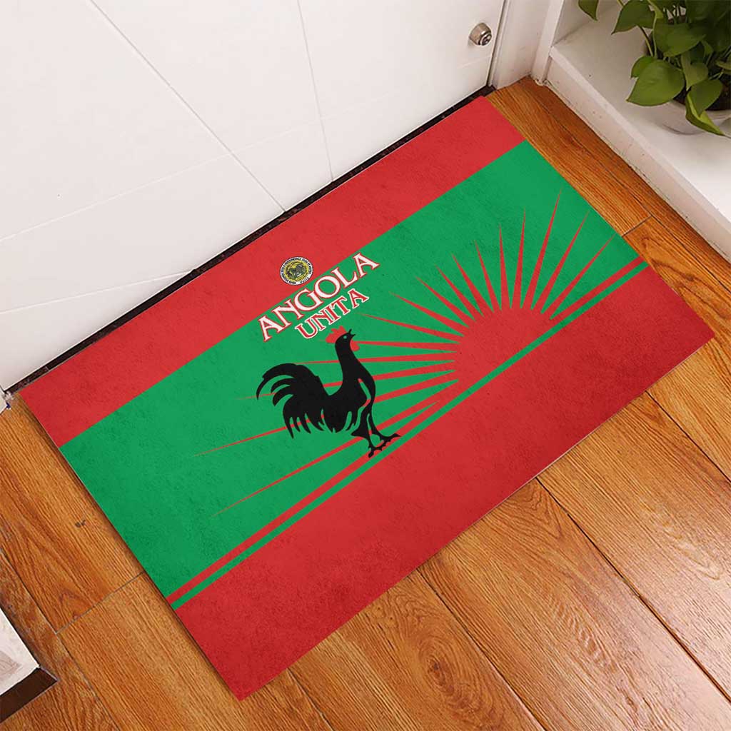 Angola Rubber Doormat UNITA  Party Flag Style