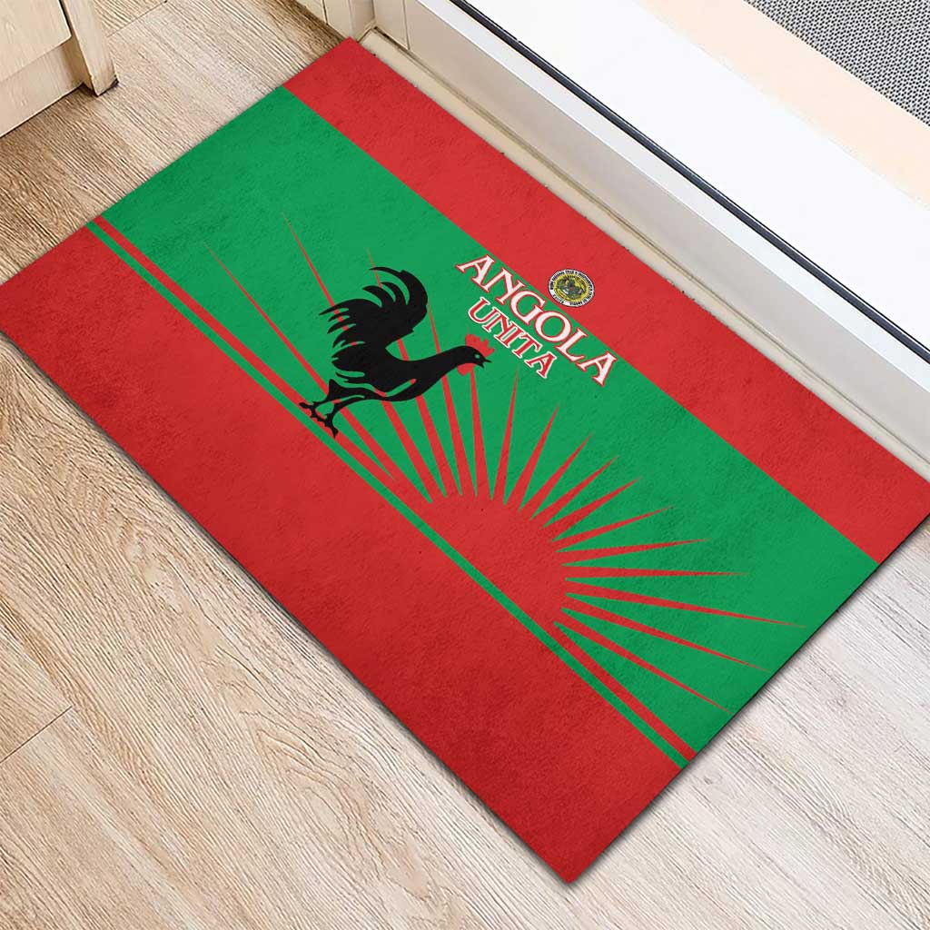 Angola Rubber Doormat UNITA  Party Flag Style