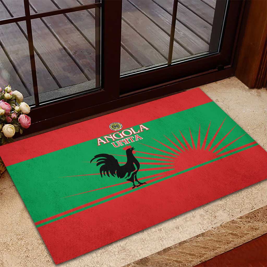 Angola Rubber Doormat UNITA  Party Flag Style