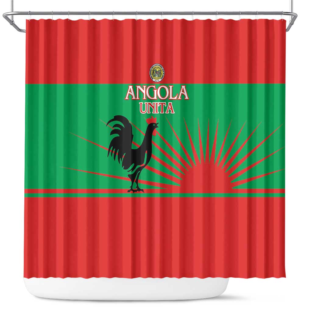 Angola Shower Curtain UNITA  Party Flag Style