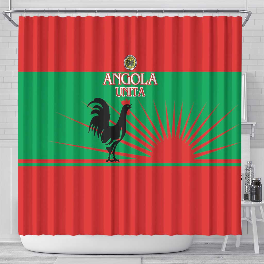 Angola Shower Curtain UNITA  Party Flag Style
