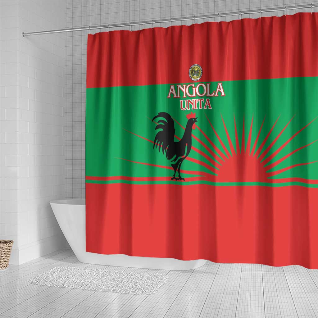 Angola Shower Curtain UNITA  Party Flag Style