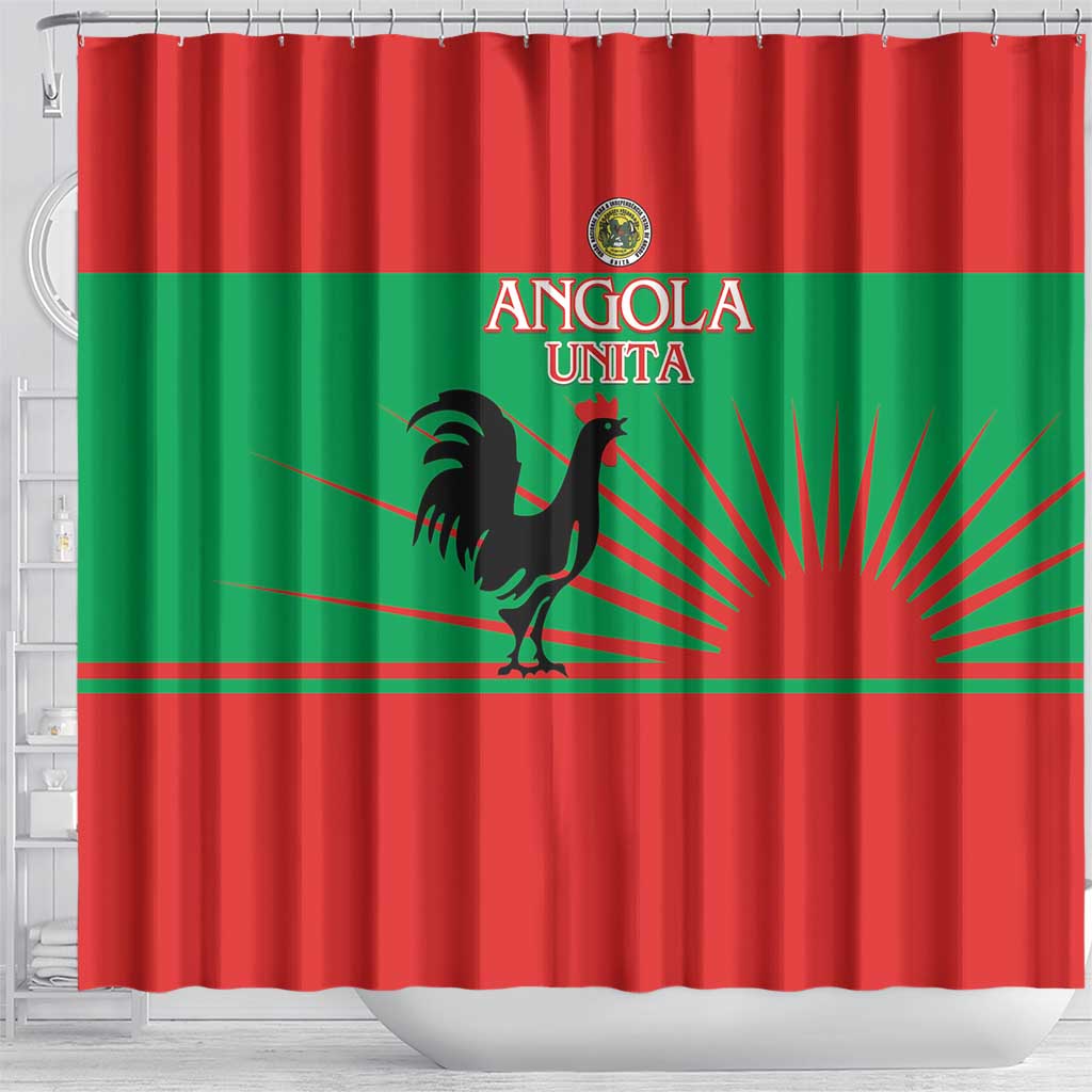 Angola Shower Curtain UNITA  Party Flag Style