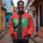 Personalized Angola Sleeve Zip Bomber Jacket UNITA  Party Flag Style