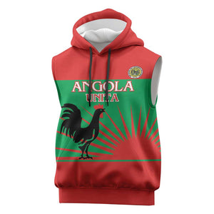 Personalized Angola Sleeveless Hoodie UNITA  Party Flag Style - African Pride
