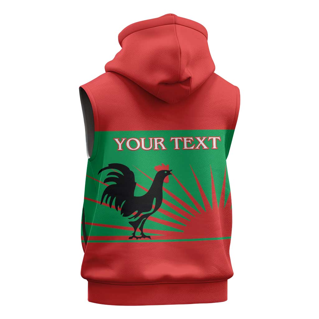 Personalized Angola Sleeveless Hoodie UNITA  Party Flag Style - African Pride