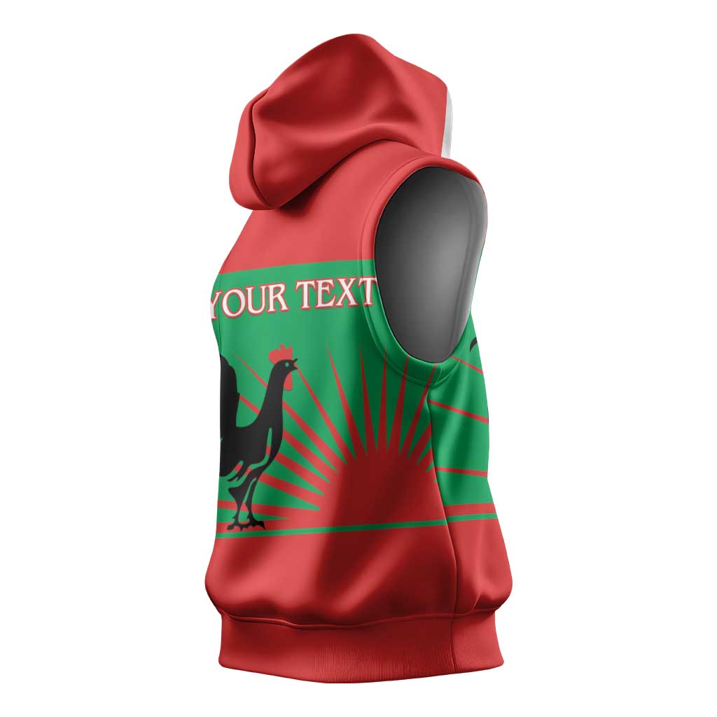 Personalized Angola Sleeveless Hoodie UNITA  Party Flag Style - African Pride