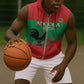 Personalized Angola Sleeveless Zip Hoodie UNITA  Party Flag Style - African Pride
