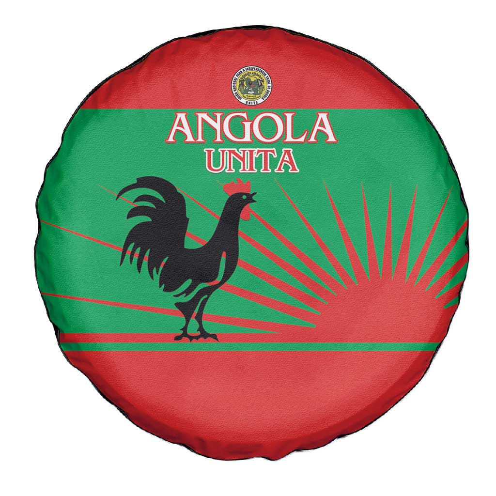 Angola Spare Tire Cover UNITA  Party Flag Style