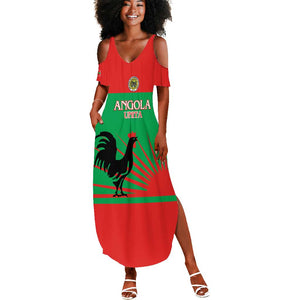 Personalized Angola Summer Maxi Dress UNITA  Party Flag Style