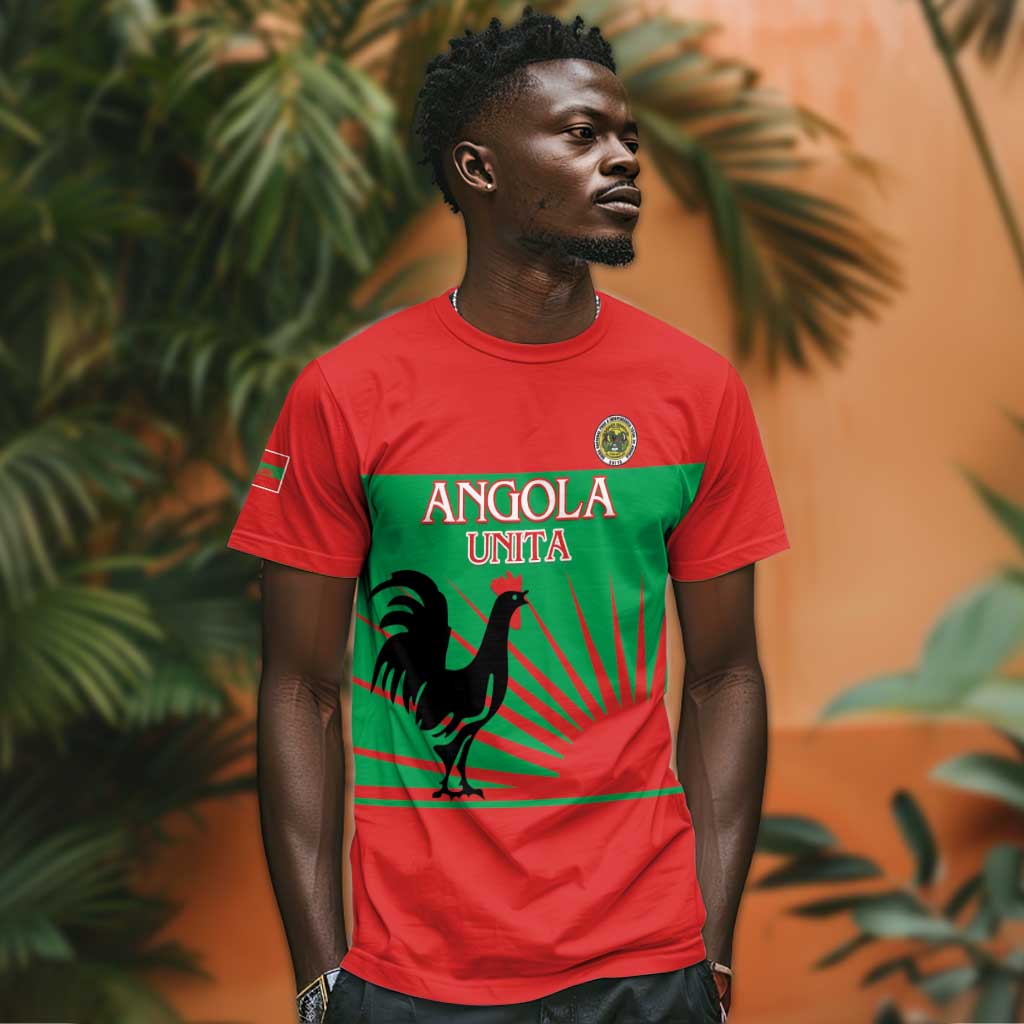 Personalized Angola T shirt UNITA  Party Flag Style