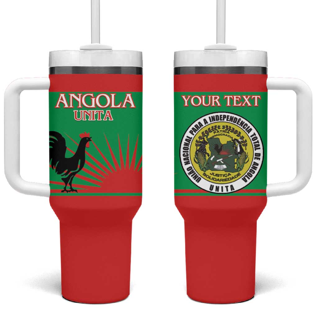 Personalized Angola Tumbler With Handle UNITA  Party Flag Style