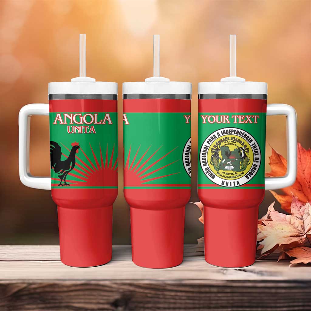 Personalized Angola Tumbler With Handle UNITA  Party Flag Style