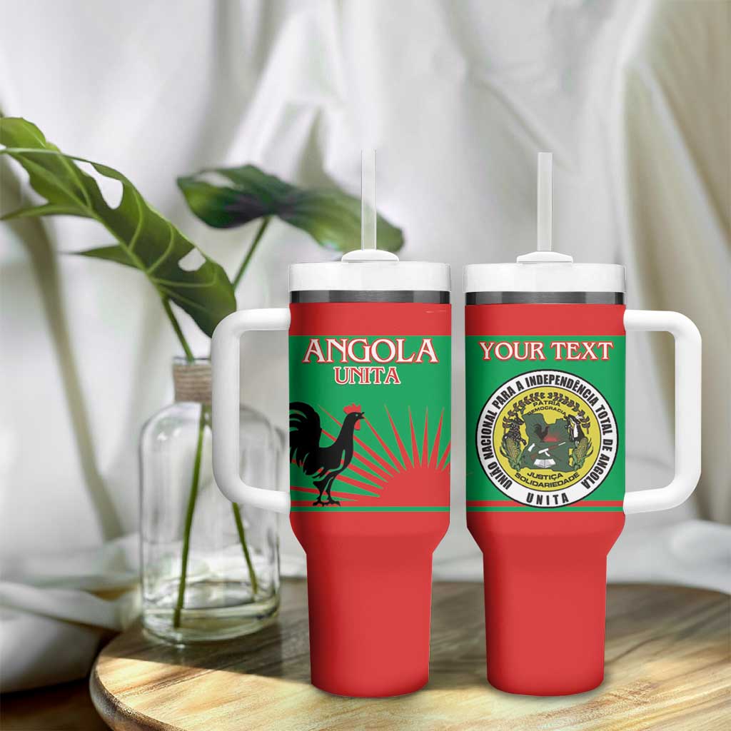 Personalized Angola Tumbler With Handle UNITA  Party Flag Style