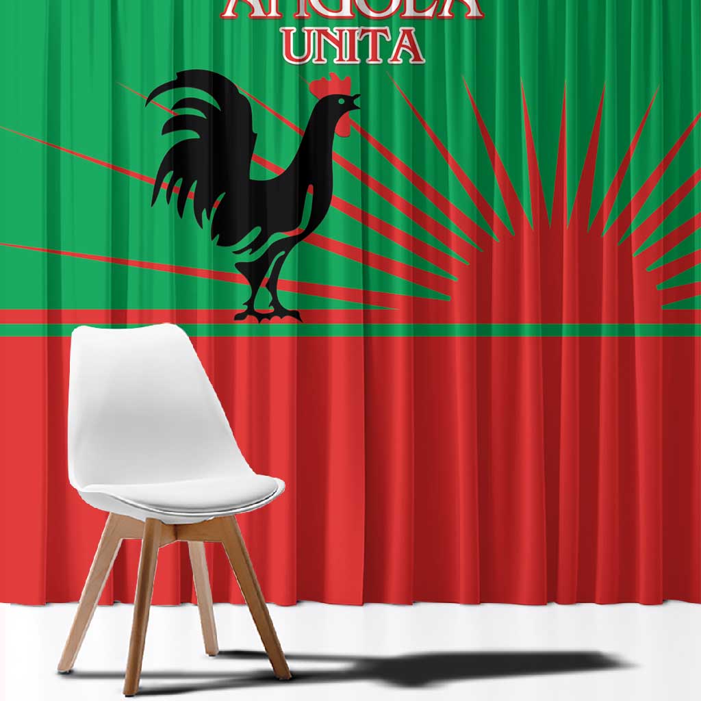 Angola Window Curtain UNITA  Party Flag Style