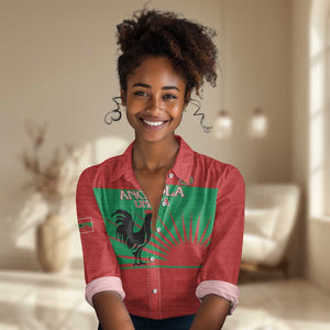 Personalized Angola Women Casual Shirt UNITA  Party Flag Style