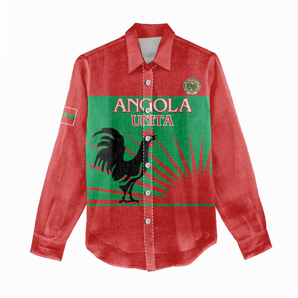 Personalized Angola Women Casual Shirt UNITA  Party Flag Style