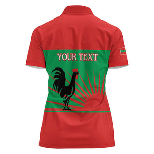 Personalized Angola Women Polo Shirt UNITA  Party Flag Style