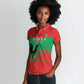 Personalized Angola Women Polo Shirt UNITA  Party Flag Style