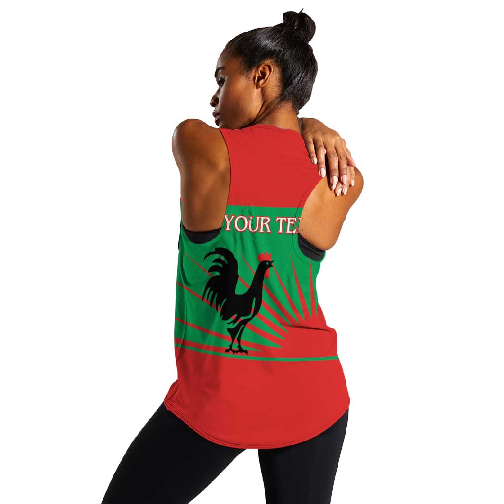 Personalized Angola Women Racerback Tank UNITA  Party Flag Style