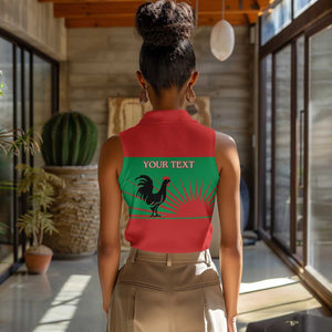 Personalized Angola Women Sleeveless Polo Shirt UNITA  Party Flag Style